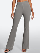 IUGA Stretchy High Waisted Pull On Bootcut Work Pants With Pockets