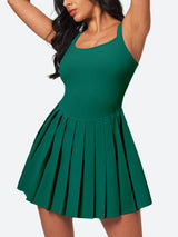 IUGA Easy Peezy Pleated Athletic Dress With Built-in Shorts - IUGA