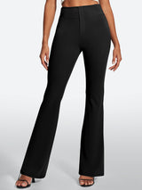 IUGA Stretchy High Waisted Pull On Bootcut Work Pants With Pockets