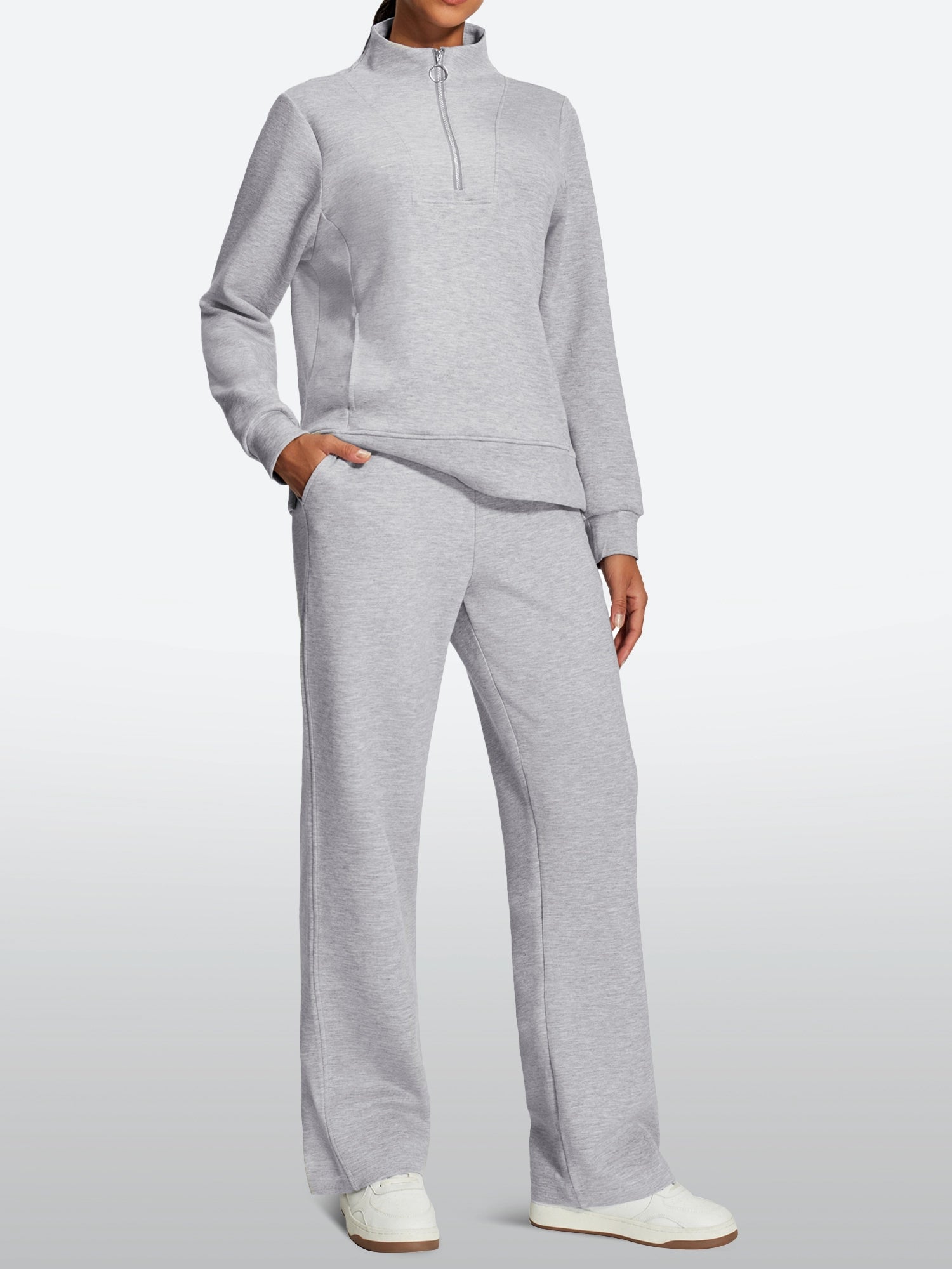 IUGA 2 Piece Outfits Wide Leg Pants Lounge Set | Affordable Yoga Leggings & Activewear by IUGA