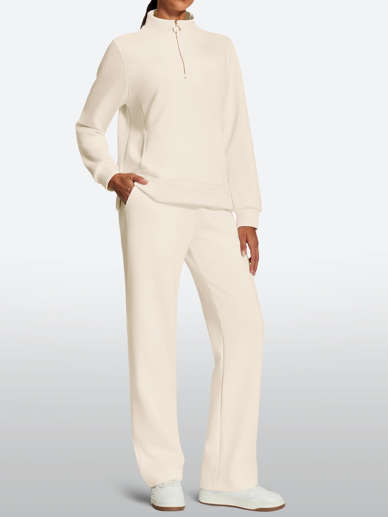 IUGA 2 Piece Outfits Wide Leg Pants Lounge Set | Affordable Yoga Leggings & Activewear by IUGA