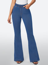 IUGA FlexDenim™ High Waisted Stretchy Pull On Flare Jeans - IUGA