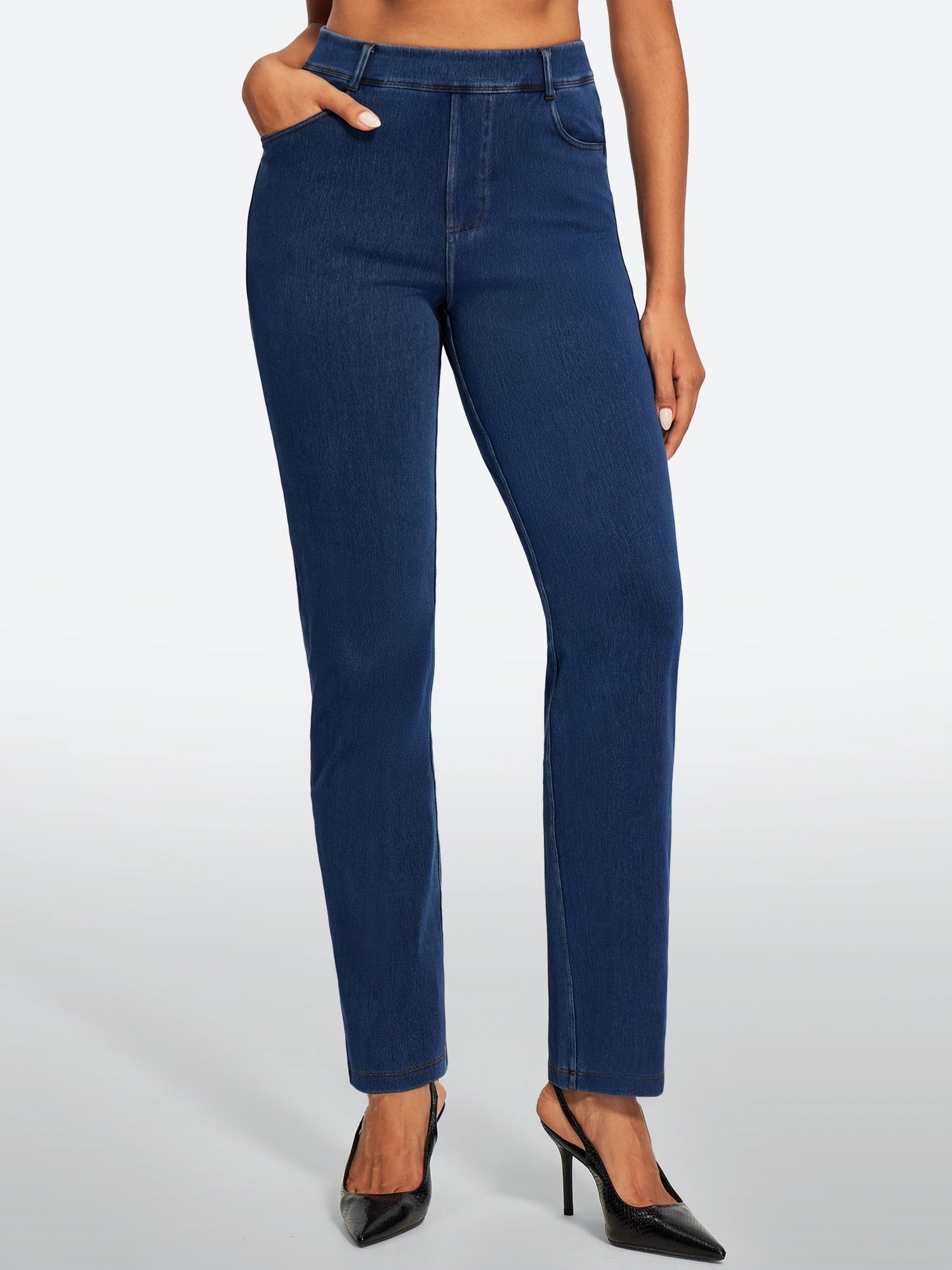 IUGA FlexDenim® High Waisted  Bootcut  Straight Leg Jeans | Affordable Yoga Leggings & Activewear by IUGA