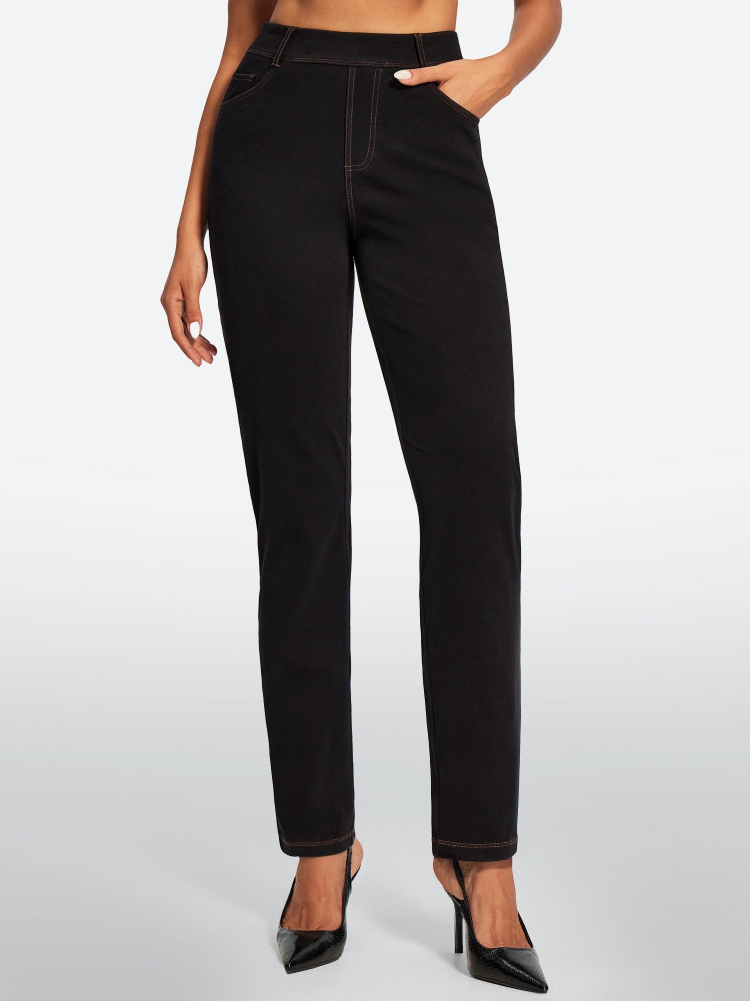 IUGA FlexDenim® High Waisted  Bootcut  Straight Leg Jeans | Affordable Yoga Leggings & Activewear by IUGA