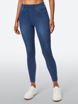 IUGA FlexDenim™ High Waisted Pull On Tummy Control Stretchy Jeans With Pockets - IUGA