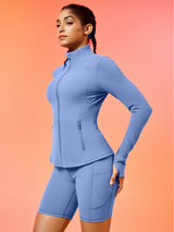 IUGA FlexTight Full Zip Lightweight Running Track Jacket With Thumbholes | Affordable Yoga Leggings & Activewear by IUGA