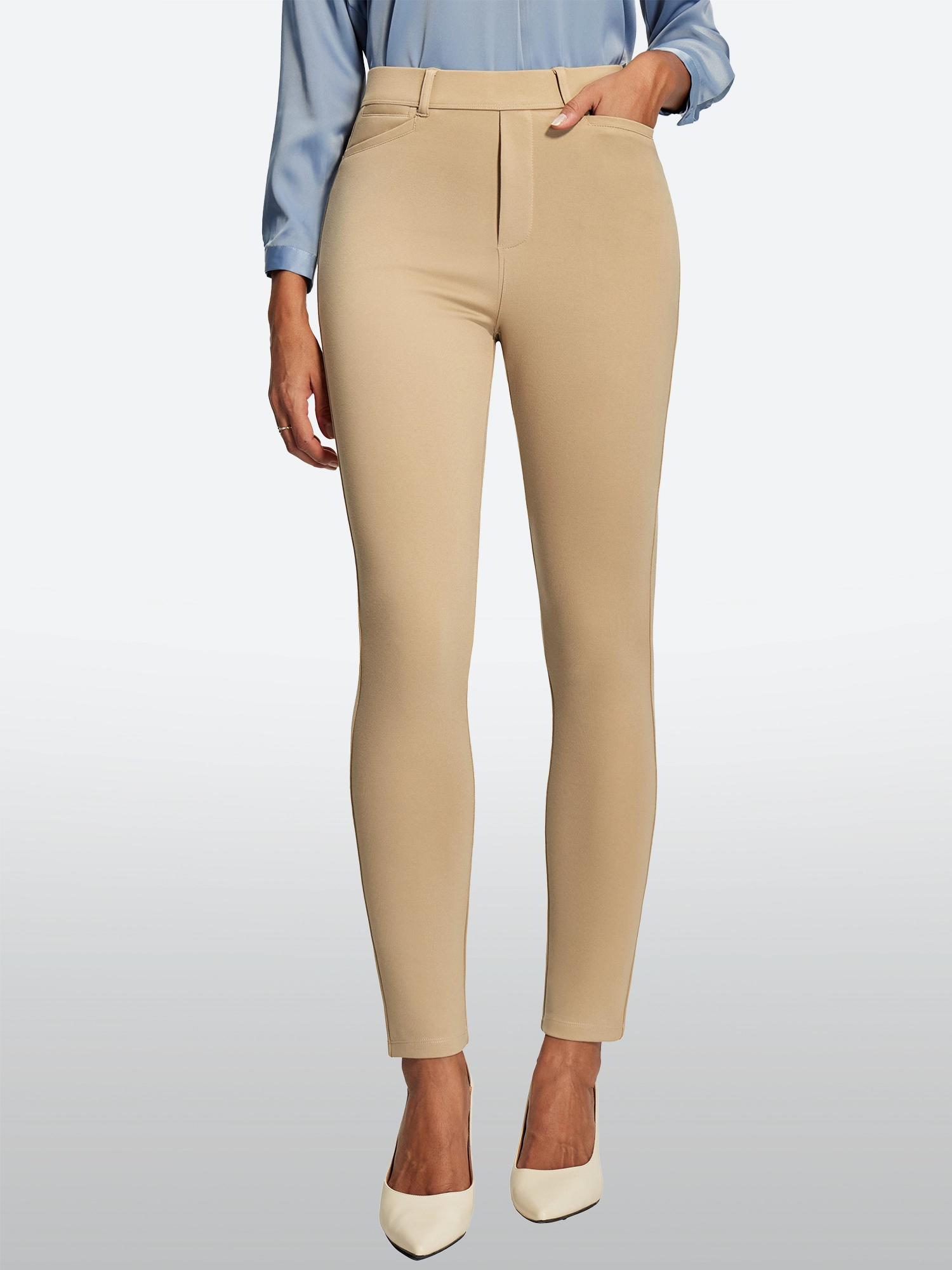 IUGA Pull On Stretchy Work Pants With Pockets | Affordable Yoga Leggings & Activewear by IUGA