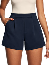 IUGA High Waisted Pleated Wide Leg Shorts
