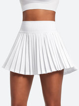 IUGA High Waisted Pleated Tennis Skirt With Build-in Shorts - IUGA