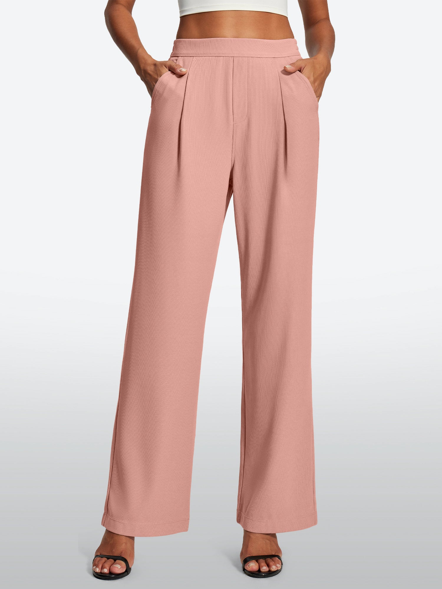 IUGA High-Waisted Waffle Work Pants - IUGA
