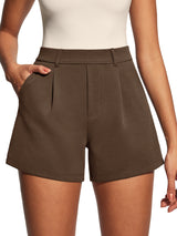 IUGA High Waisted Pleated Wide Leg Shorts