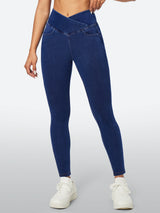 IUGA FlexDenim™ High Waisted Crossover Jeggings With Pockets - IUGA