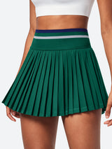 IUGA High Waisted Pleated Tennis Skirt With Build-in Shorts - IUGA
