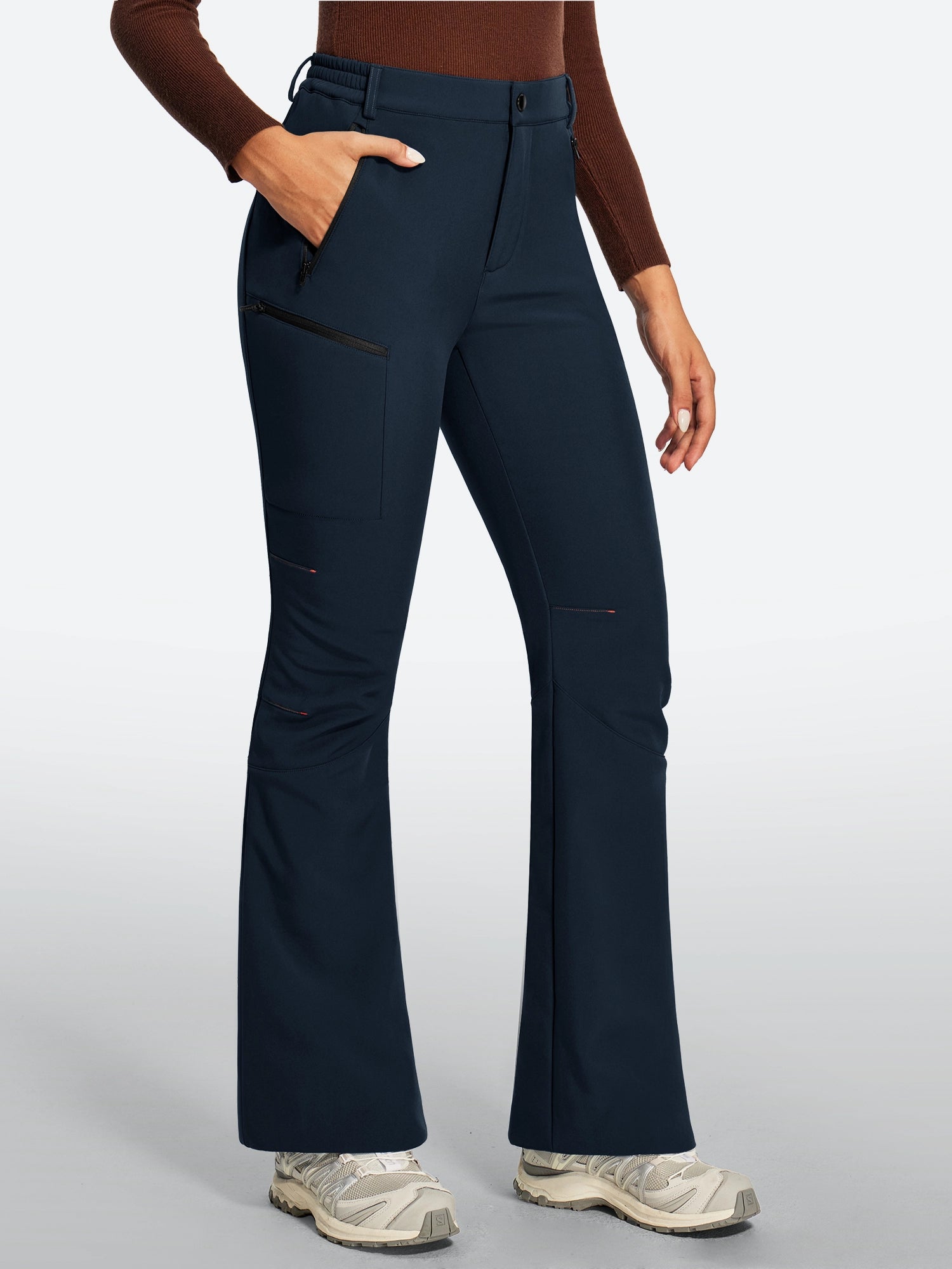 IUGA Women's Fleece Lined Waterproof Softshell Insulated Snow Ski Pants | Affordable Yoga Leggings & Activewear by IUGA