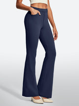IUGA Stretchy Pull On Bootcut Work Pants With Pockets