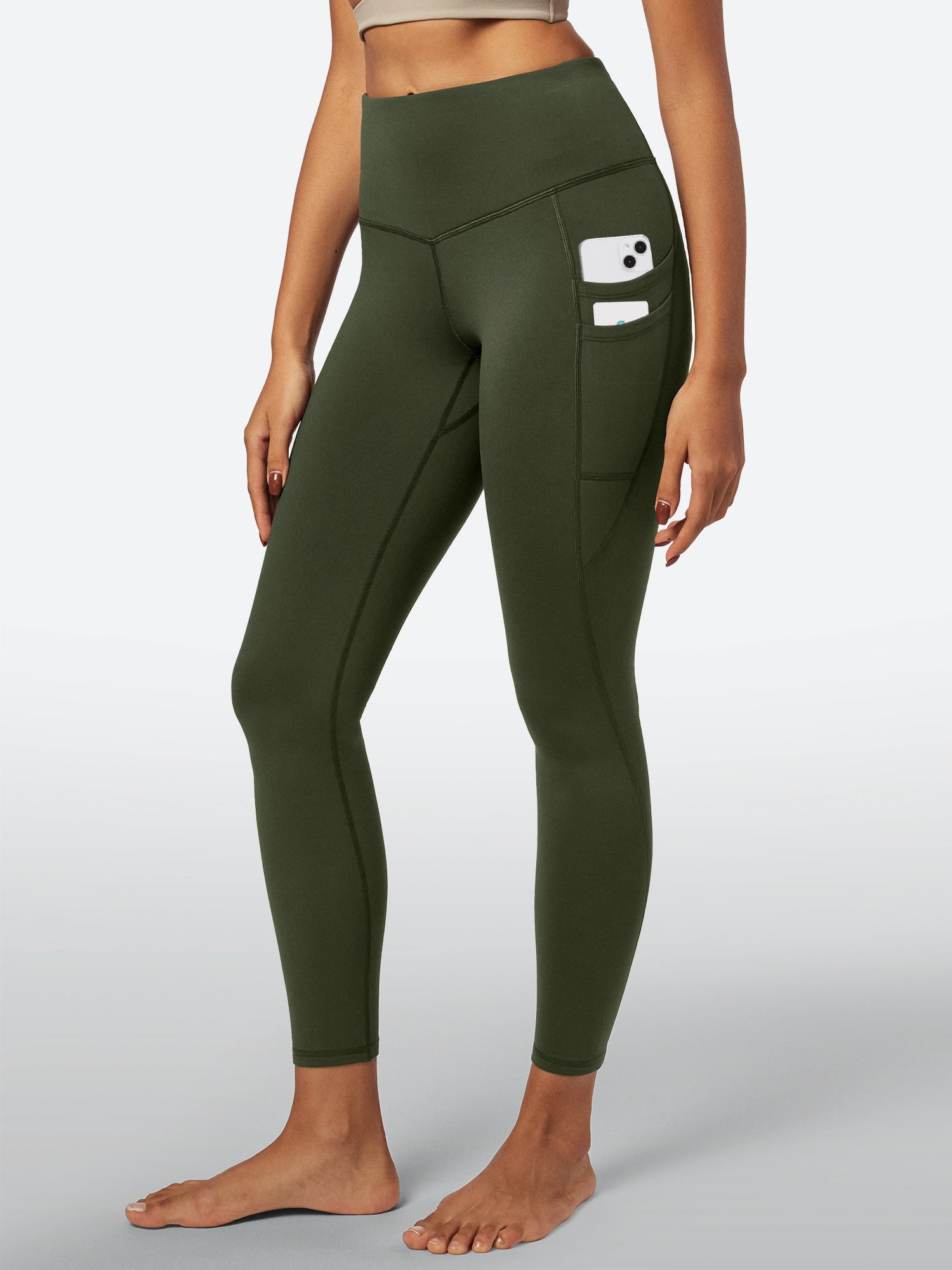 IUGA HeatLab® Fleece Lined Water Resistant Double Pocket Leggings | Affordable Yoga Leggings & Activewear by IUGA