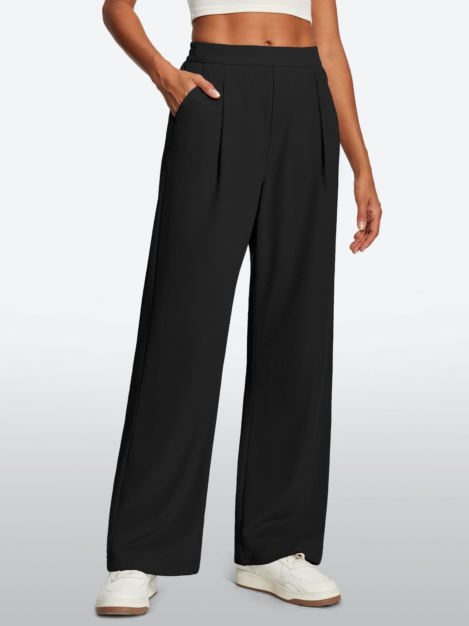 IUGA High-Waisted Waffle Work Pants - IUGA