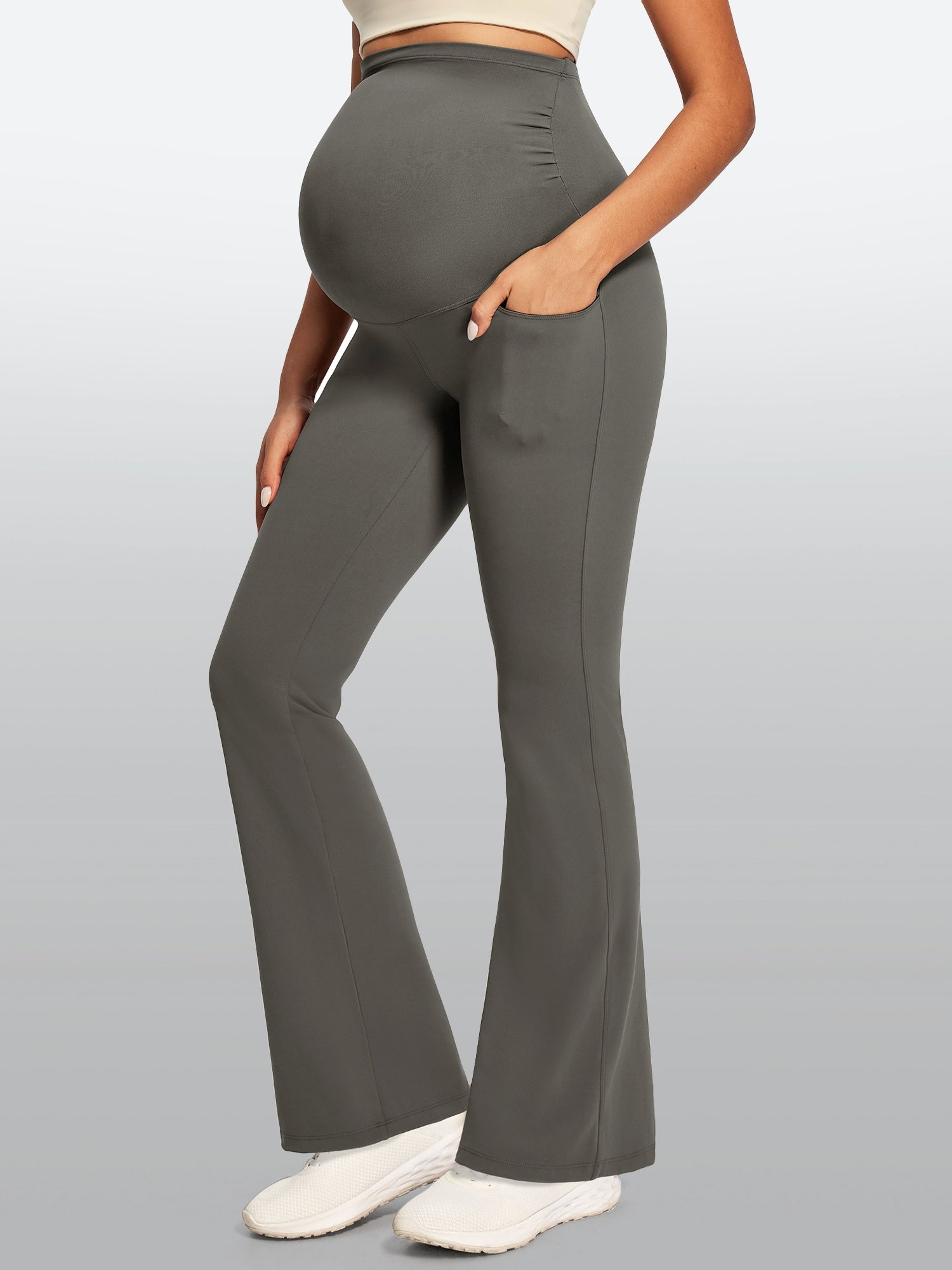 IUGA Maternity Leggings With Pockets Over The Belly | Affordable Yoga Leggings & Activewear by IUGA