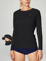 UPF 50+ Rash Guard With Pockets Black