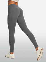 IUGA HeatLab® Waterproof No Front Seam Fleece-Lined High-Waist Drawstring Leggings | Affordable Yoga Leggings & Activewear by IUGA