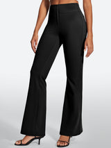 IUGA Stretchy High Waisted Pull On Bootcut Work Pants With Pockets