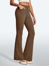 IUGA Stretchy Pull On Bootcut Work Pants With Pockets