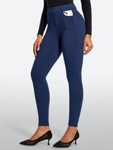 IUGA HeatLab® Fleece Lined Pull On High Waisted Dress Pants With Pockets | Affordable Yoga Leggings & Activewear by IUGA