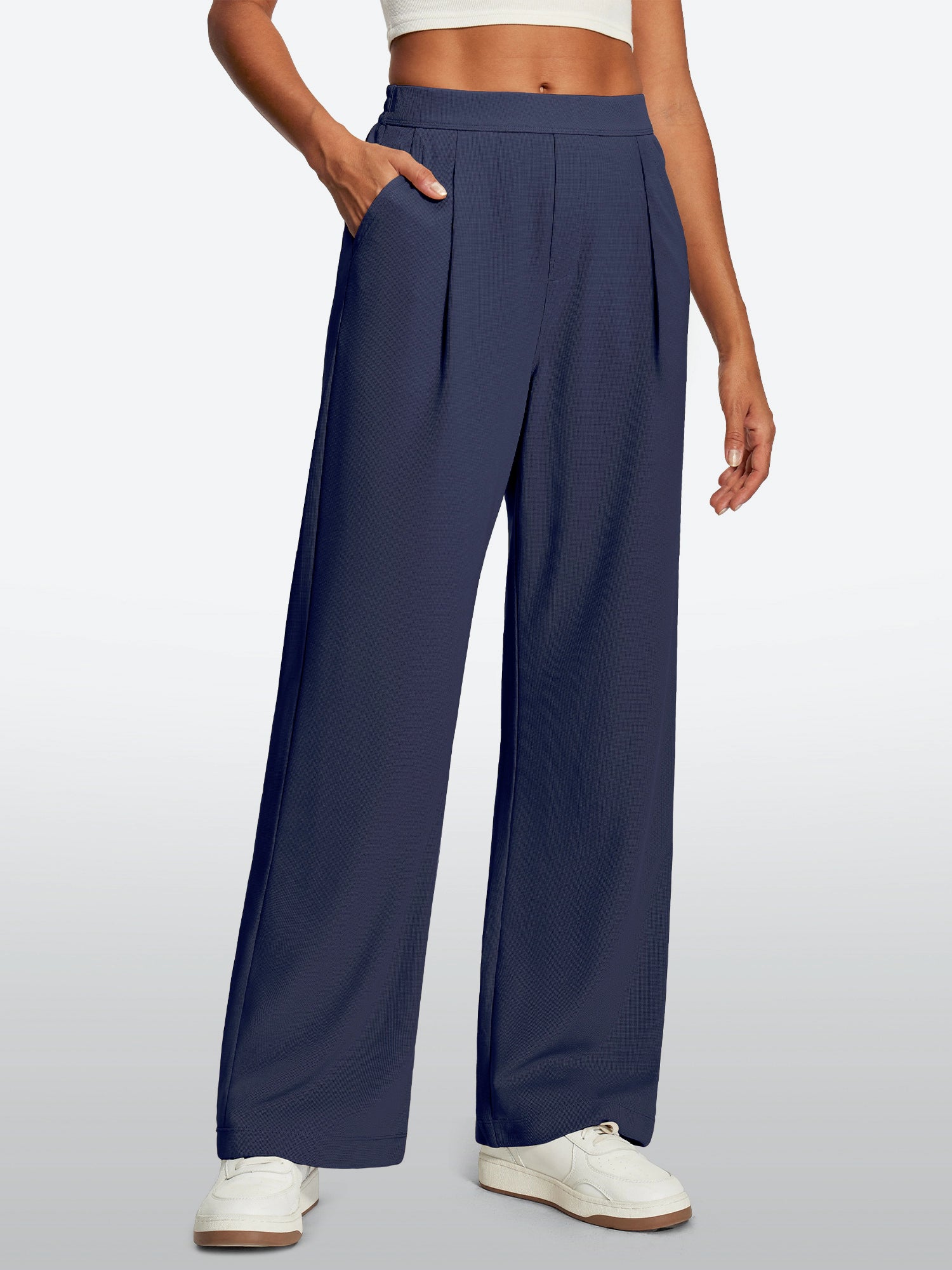 IUGA High-Waisted Waffle Work Pants - IUGA
