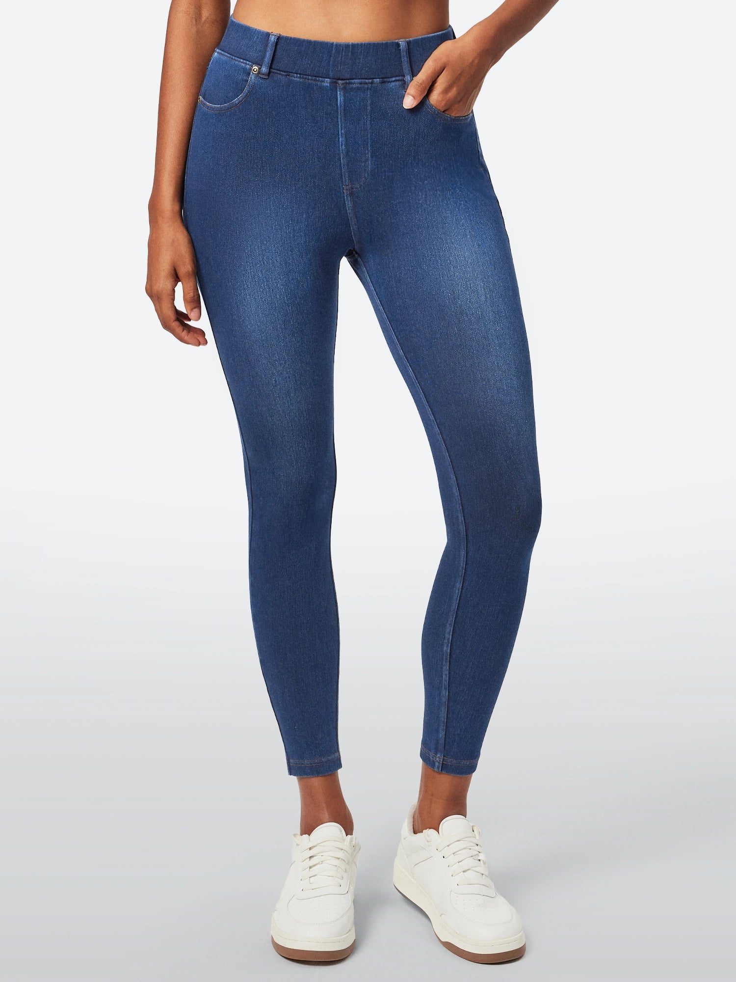 IUGA FlexDenim™ High Waisted Pull On Tummy Control Stretchy Jeans With Pockets - IUGA