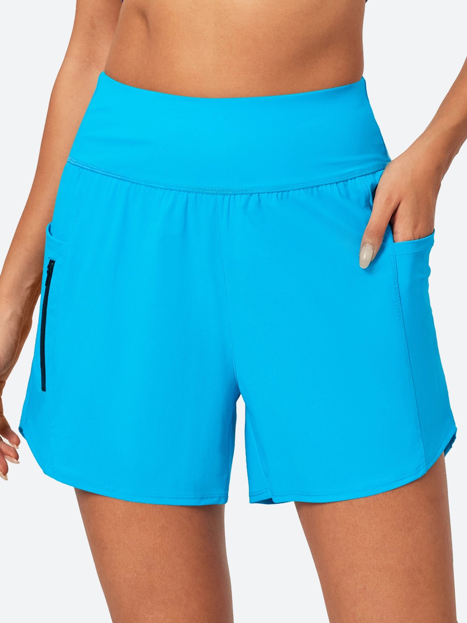 IUGA 5'' High Waisted Quick Dry UPF 50+ Swim Board Shorts - IUGA