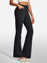 IUGA Stretchy Pull On Bootcut Work Pants With Pockets