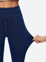 IUGA FlexDenim™ High Waisted Pull On Tummy Control Stretchy Jeans With Pockets - IUGA