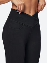 IUGA FlexDenim™ High Waisted Crossover Jeggings With Pockets - IUGA