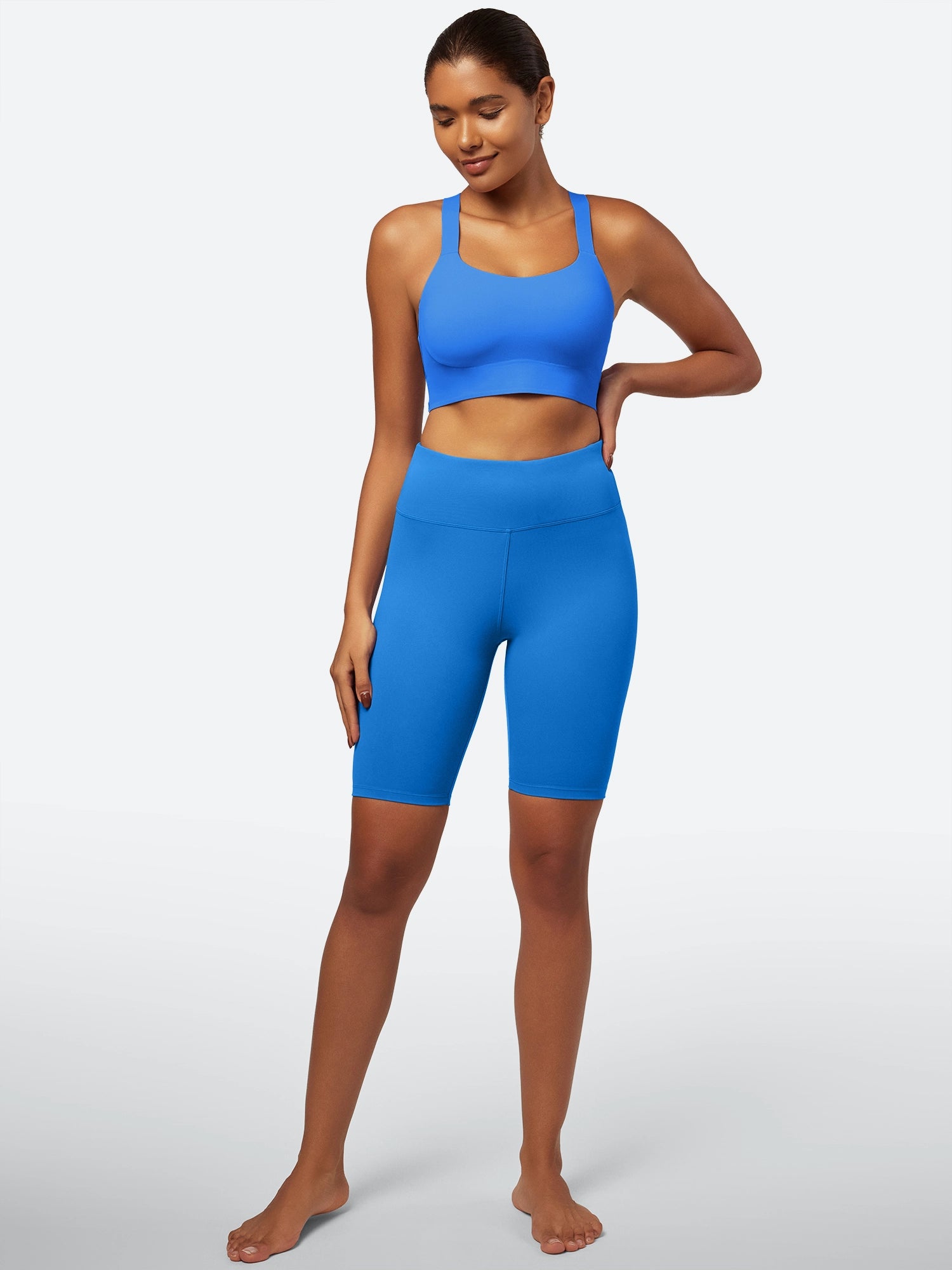 IUGA SilkFeel High Waist Biker Shorts with Inner Pocket - IUGA