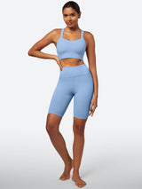IUGA SilkFeel High Waist Biker Shorts with Inner Pocket - IUGA