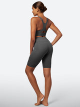 IUGA SilkFeel High Waist Biker Shorts with Inner Pocket - IUGA