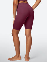 IUGA SilkFeel High Waist Biker Shorts with Inner Pocket - IUGA