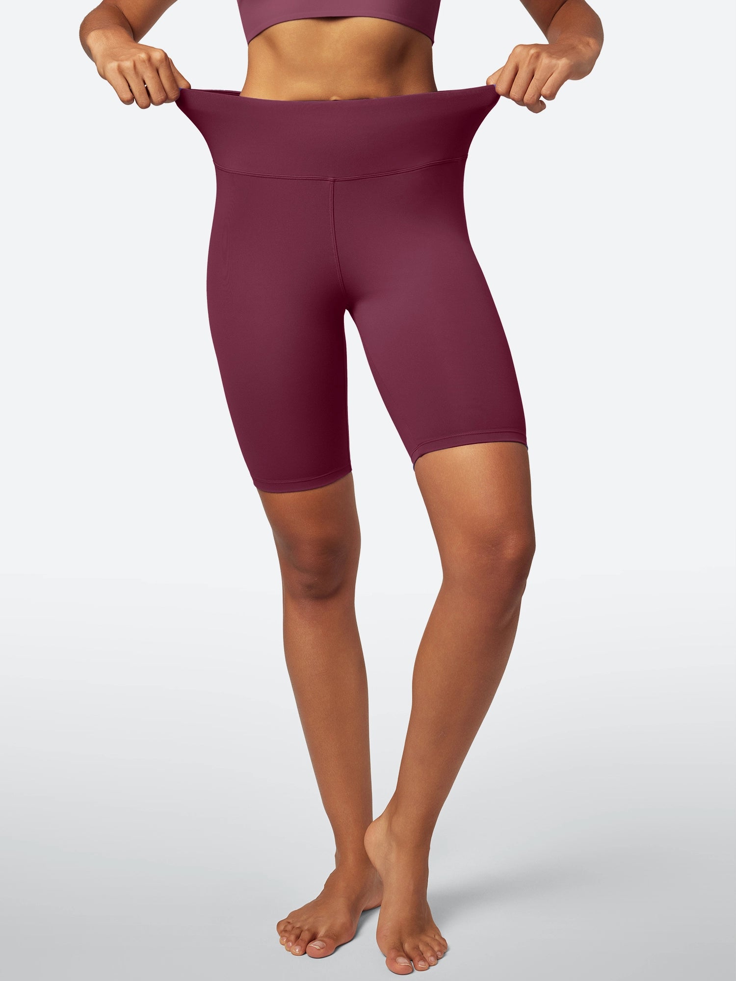 IUGA SilkFeel High Waist Biker Shorts with Inner Pocket - IUGA