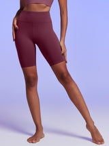 IUGA SilkFeel High Waist Biker Shorts with Inner Pocket - IUGA