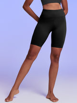 IUGA SilkFeel High Waist Biker Shorts with Inner Pocket - IUGA