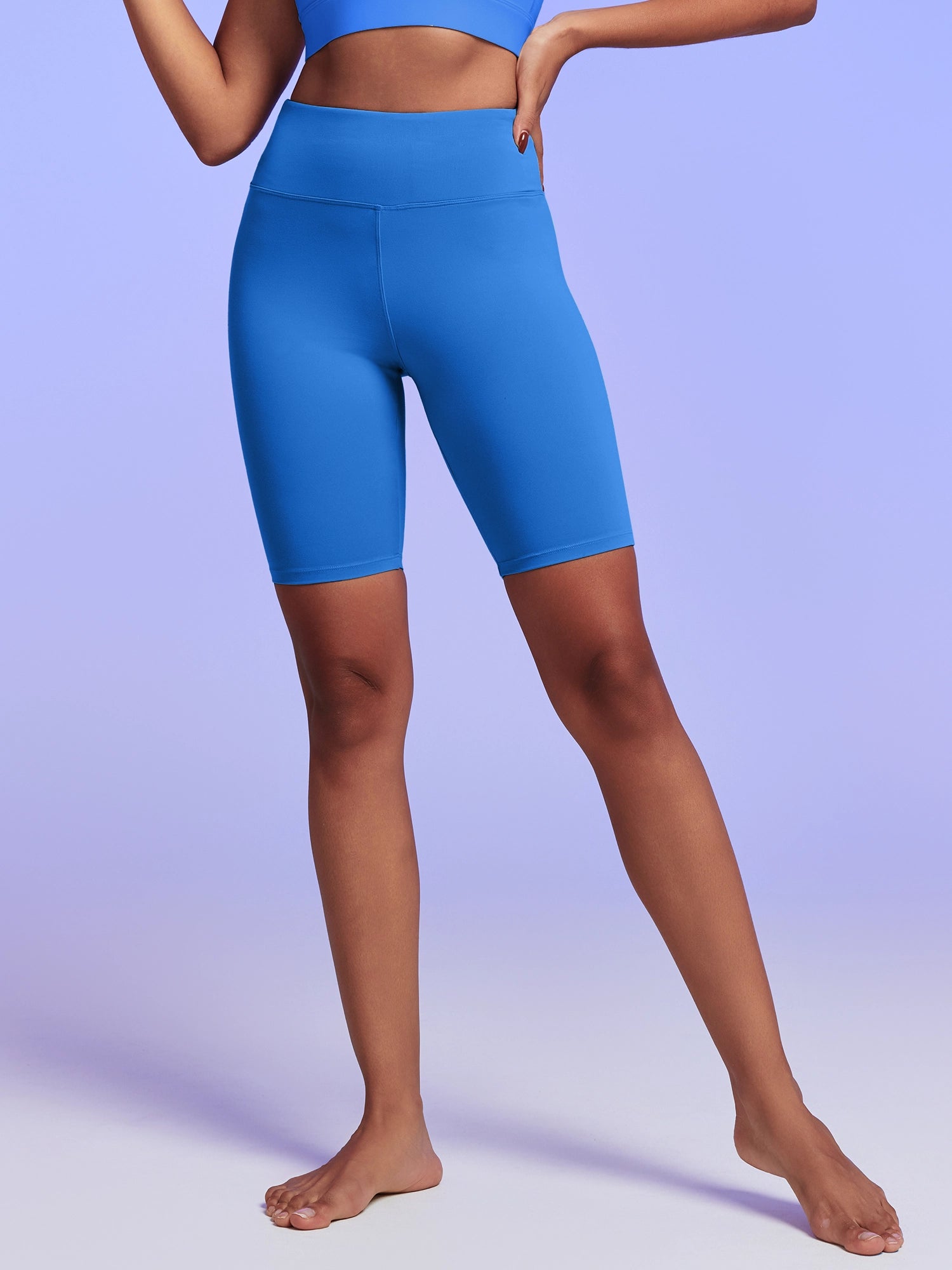 IUGA SilkFeel High Waist Biker Shorts with Inner Pocket - IUGA