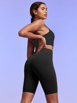 IUGA SilkFeel High Waist Biker Shorts with Inner Pocket - IUGA