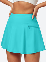IUGA High Waisted Tummy Control Swim Skirts With Boxer Liner & Pockets - IUGA