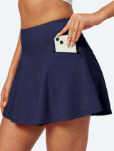 IUGA High Waisted Tummy Control Swim Skirts With Boxer Liner & Pockets - IUGA