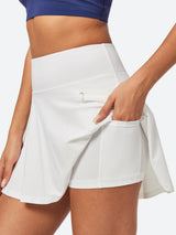 IUGA High Waisted Tummy Control Swim Skirts With Boxer Liner & Pockets - IUGA