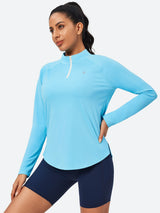 IUGA UPF 50+ Quarter Zip Long Sleeve Rash Guard - IUGA