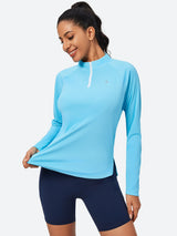 IUGA UPF 50+ Quarter Zip Long Sleeve Rash Guard - IUGA
