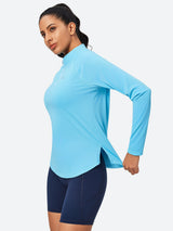 IUGA UPF 50+ Quarter Zip Long Sleeve Rash Guard - IUGA