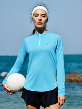 IUGA UPF 50+ Quarter Zip Long Sleeve Rash Guard - IUGA