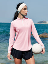IUGA UPF 50+ Quarter Zip Long Sleeve Rash Guard - IUGA